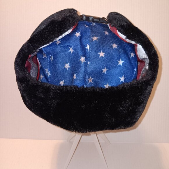 SA COMPANY FAUX FUR AMERICAN FLAG TRAPPER HAT - Picture 5 of 15